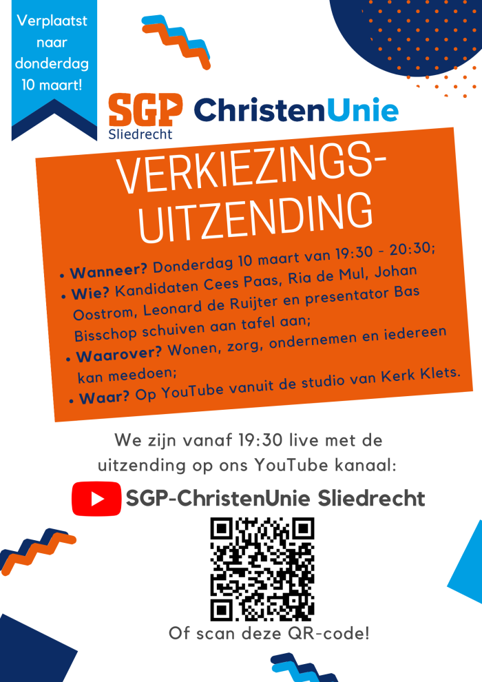 Poster uitzending 10 maart!